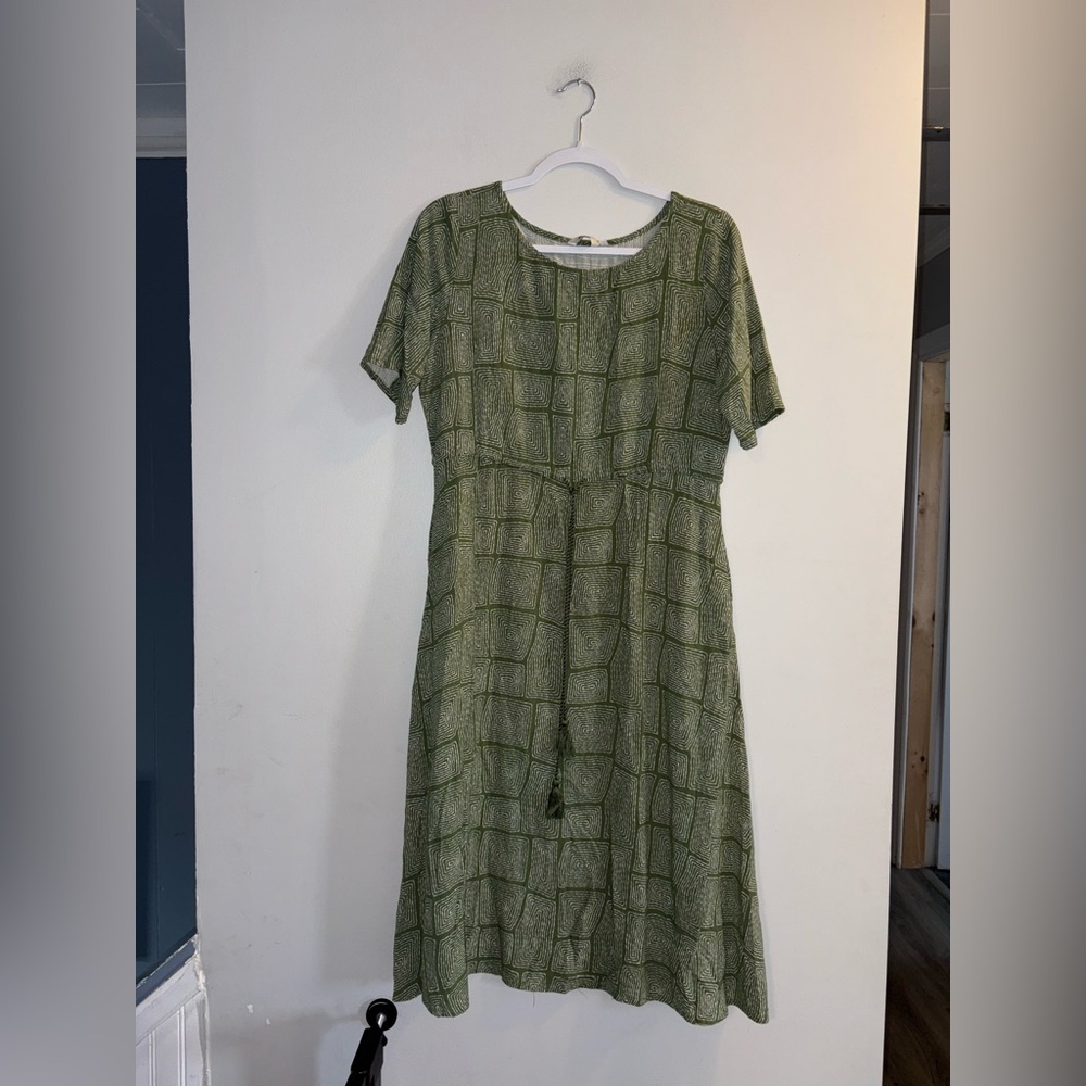 Max | Green Printed Midi Dress
